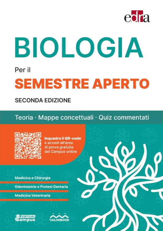 BIOLOGIA - Per il SEMESTRE APERTO - Teoria, Mappe concettuali, Quiz commentati