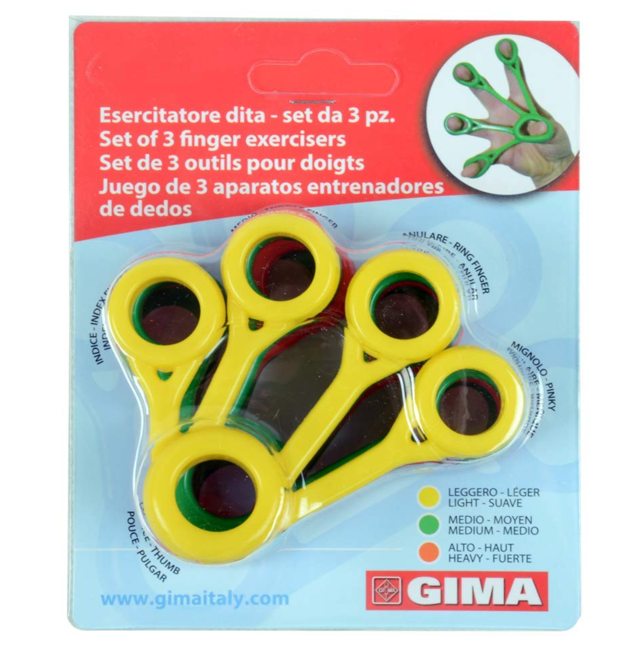 ESERCITATORE DITA - set da 3 pz.