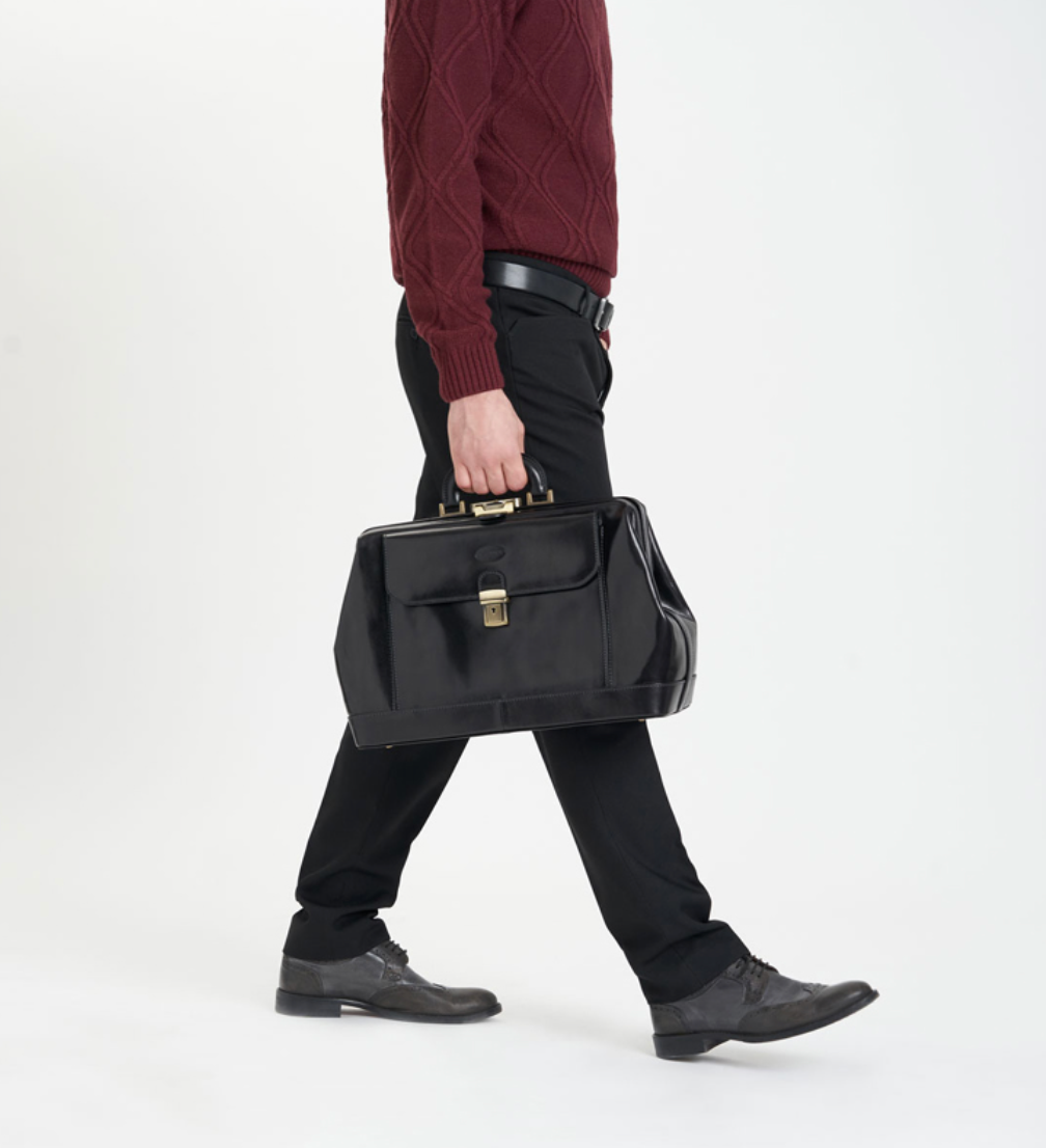 Borsa da medico in pelle - modello Tuscany Nero